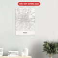 Munich map digital download — Classic style, instant download