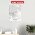 New Orleans map digital download — Classic style, instant download