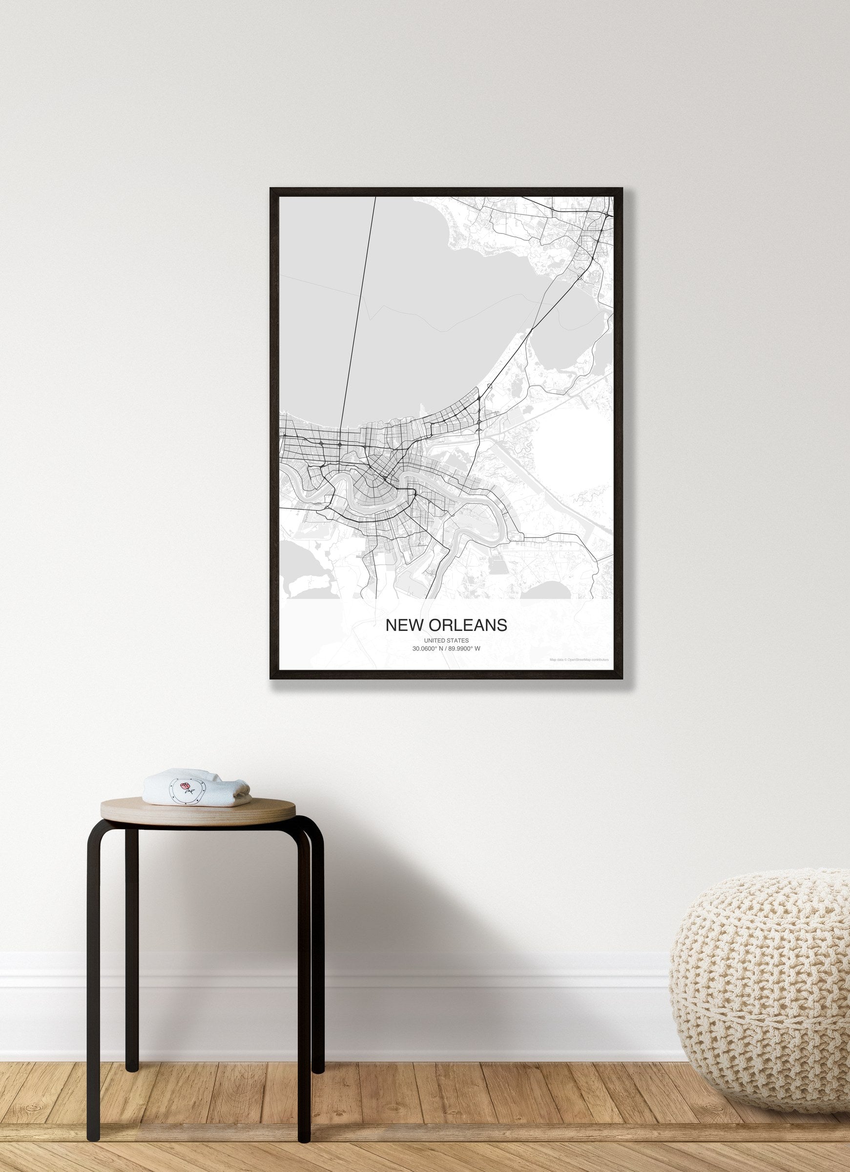New Orleans map digital download - Classic style