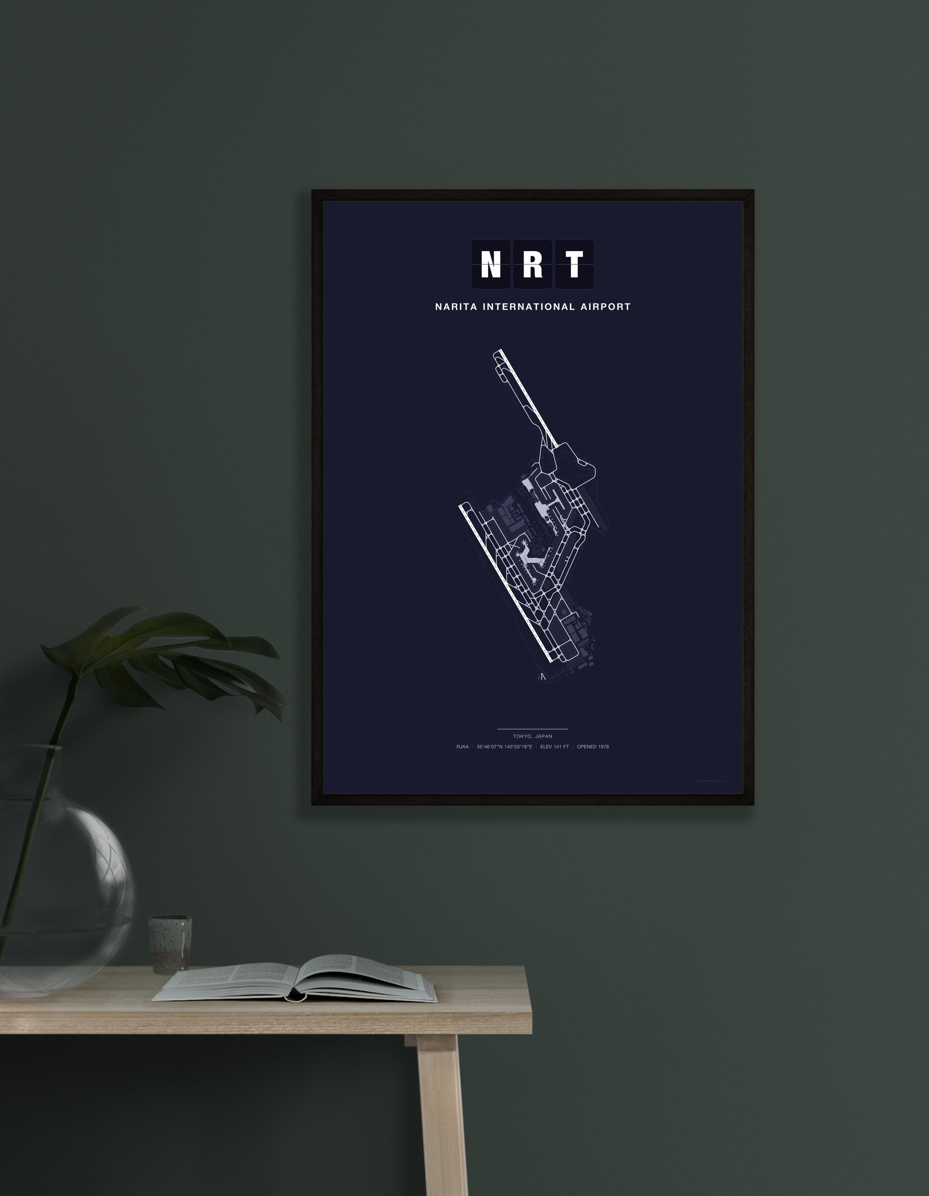 NRT Narita International Airport map - Dark style