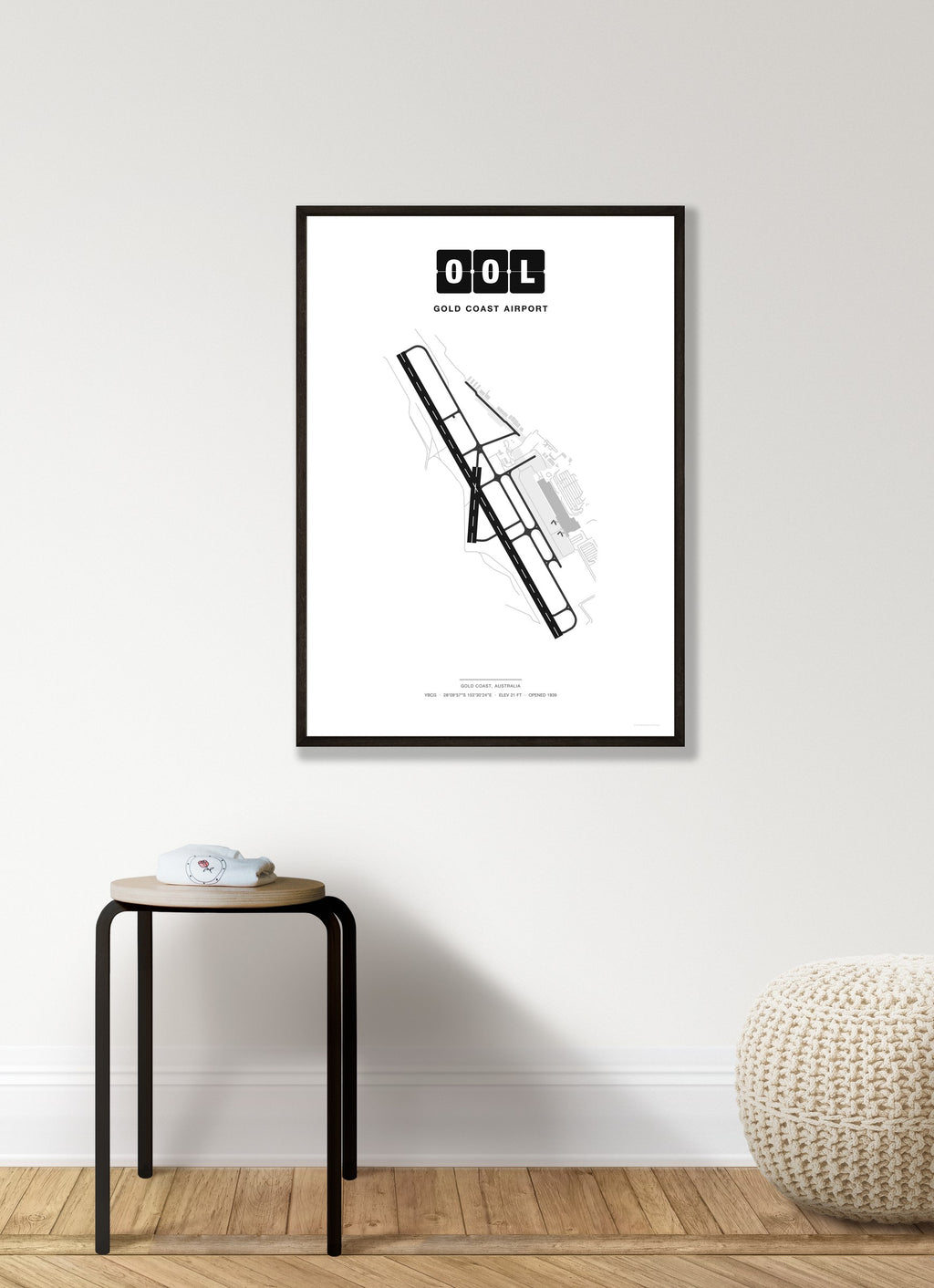 OOL Gold Coast Airport map - Classic style