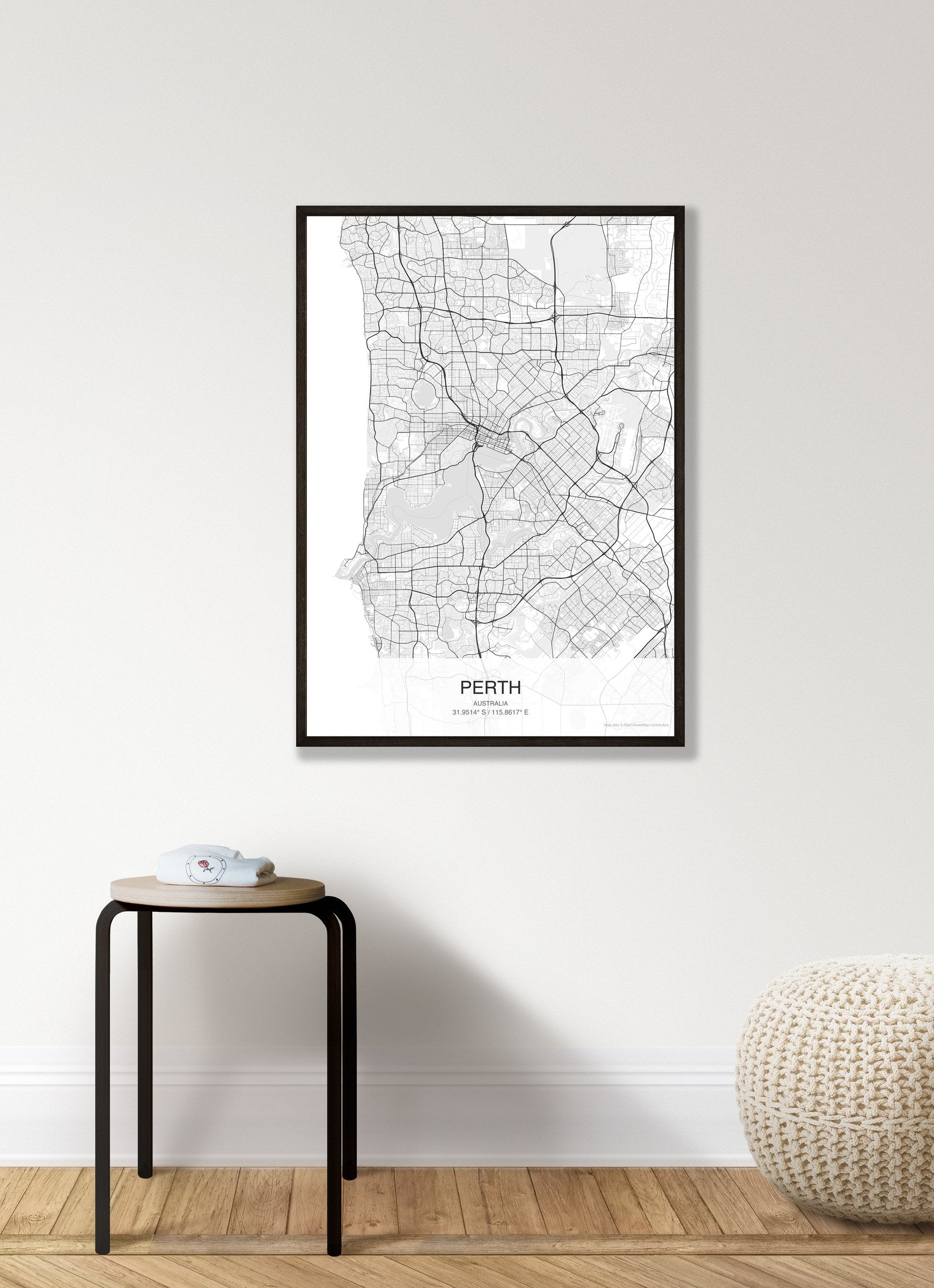 Perth map digital download - Classic style