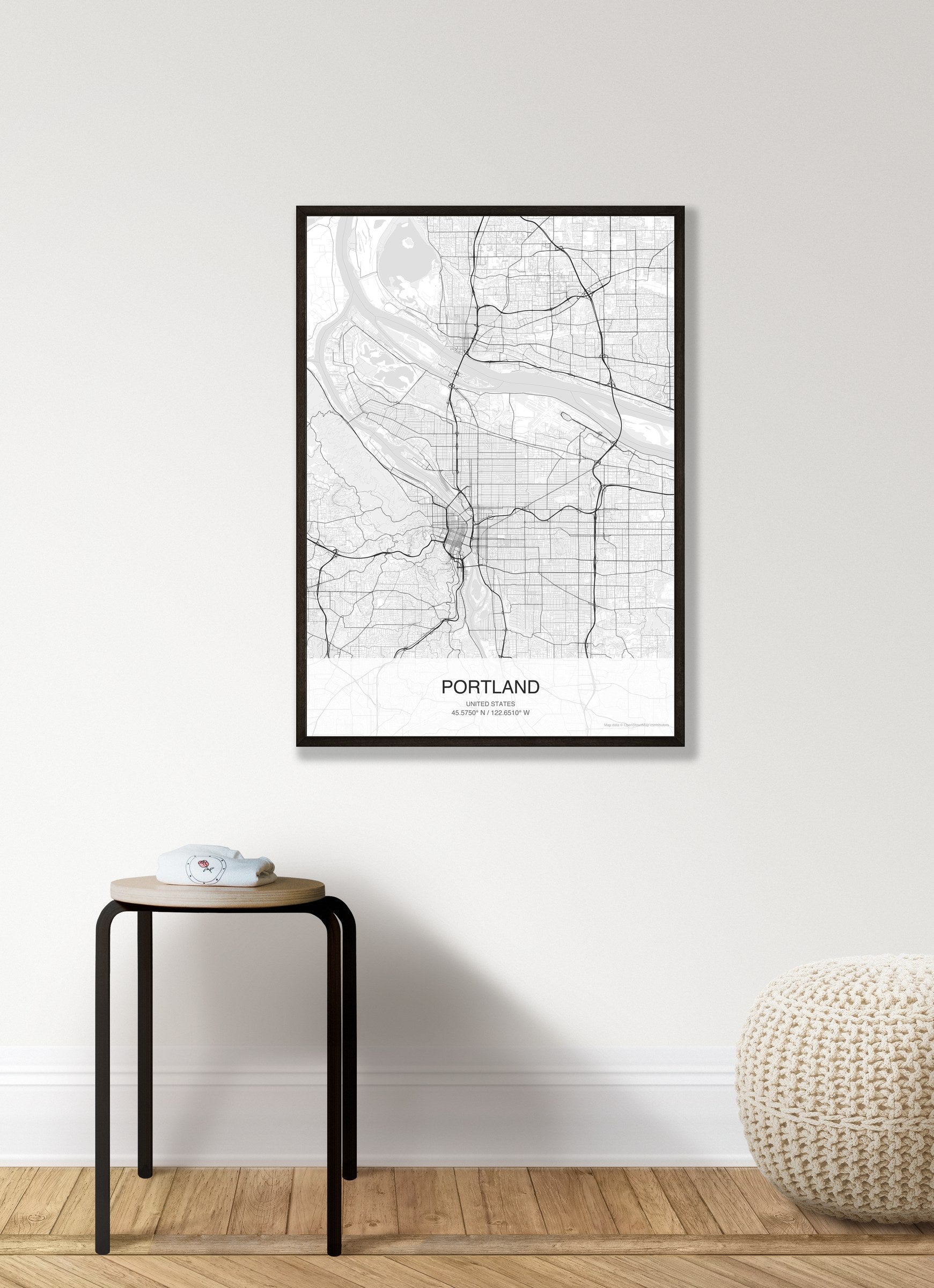 Portland map digital download - Classic style