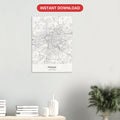Prague map digital download — Classic style, instant download