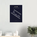 CUN Cancún International Airport Map Poster - Dark