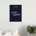 LAX Los Angeles International Airport Map Poster - Dark