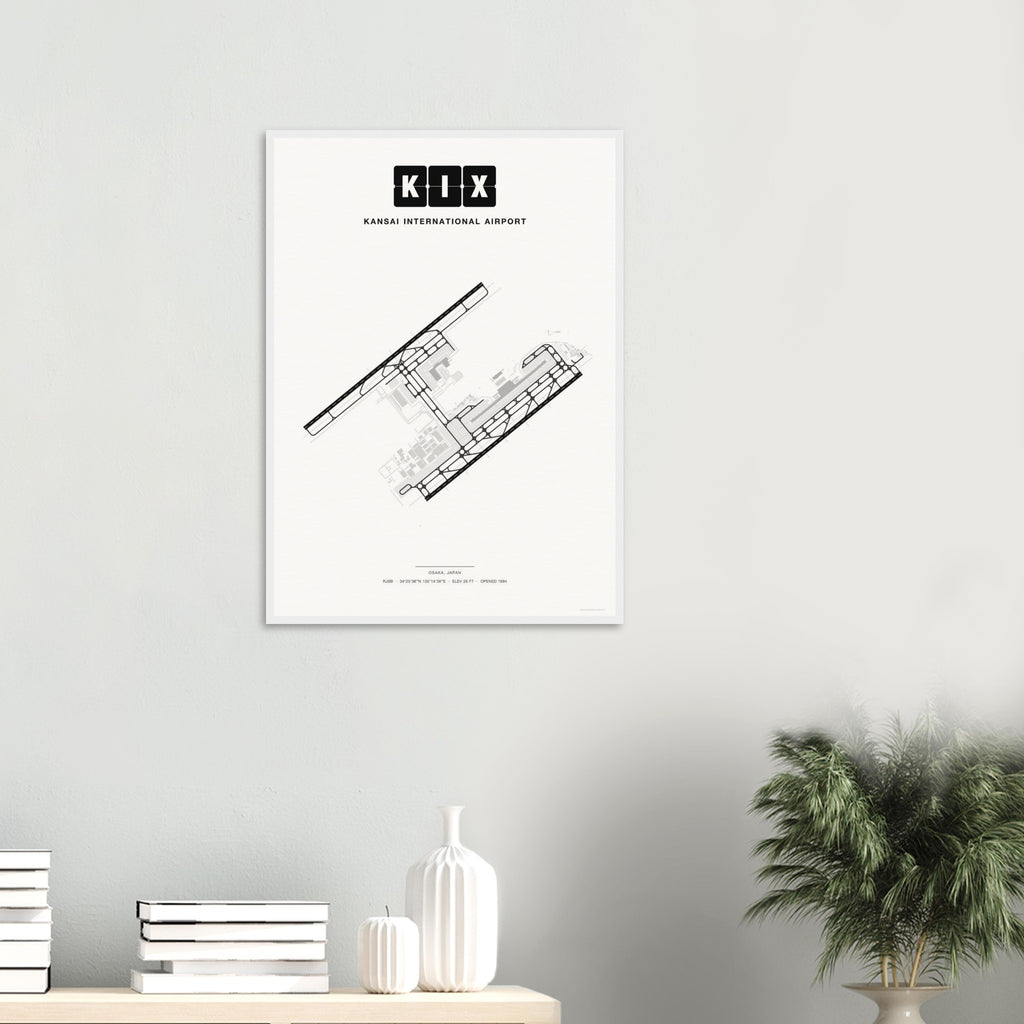 KIX Kansai International Airport Map Poster - Classic