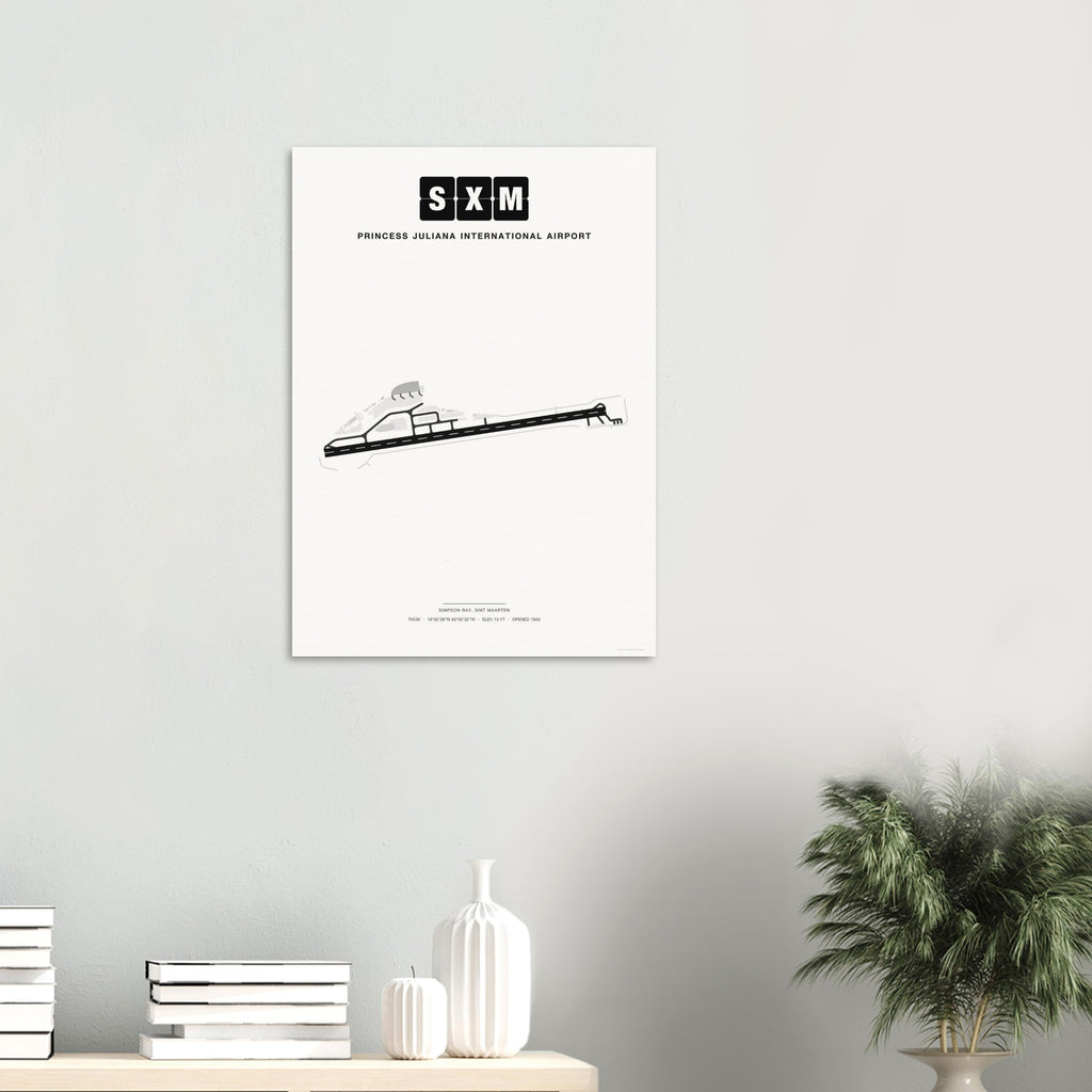 SXM Princess Juliana International Airport Map Poster - Classic