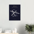 YYJ Victoria International Airport Map Poster - Dark