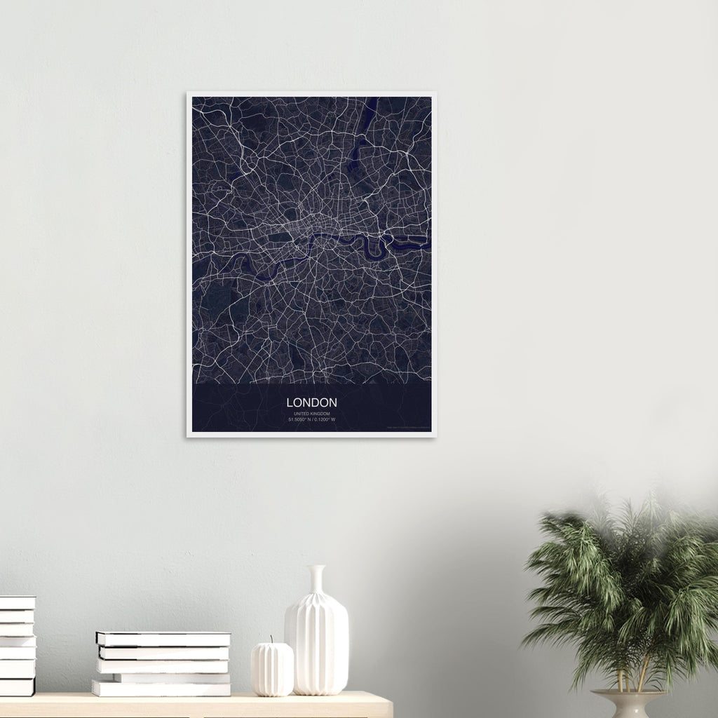 London Map Poster — Dark