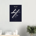 NSN Nelson Airport Map Poster - Dark