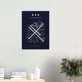 HOU William P. Hobby Airport Map Poster - Dark