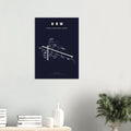 DRW Darwin International Airport Map Poster - Dark