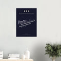 GRU São Paulo/Guarulhos International Airport Map Poster - Dark