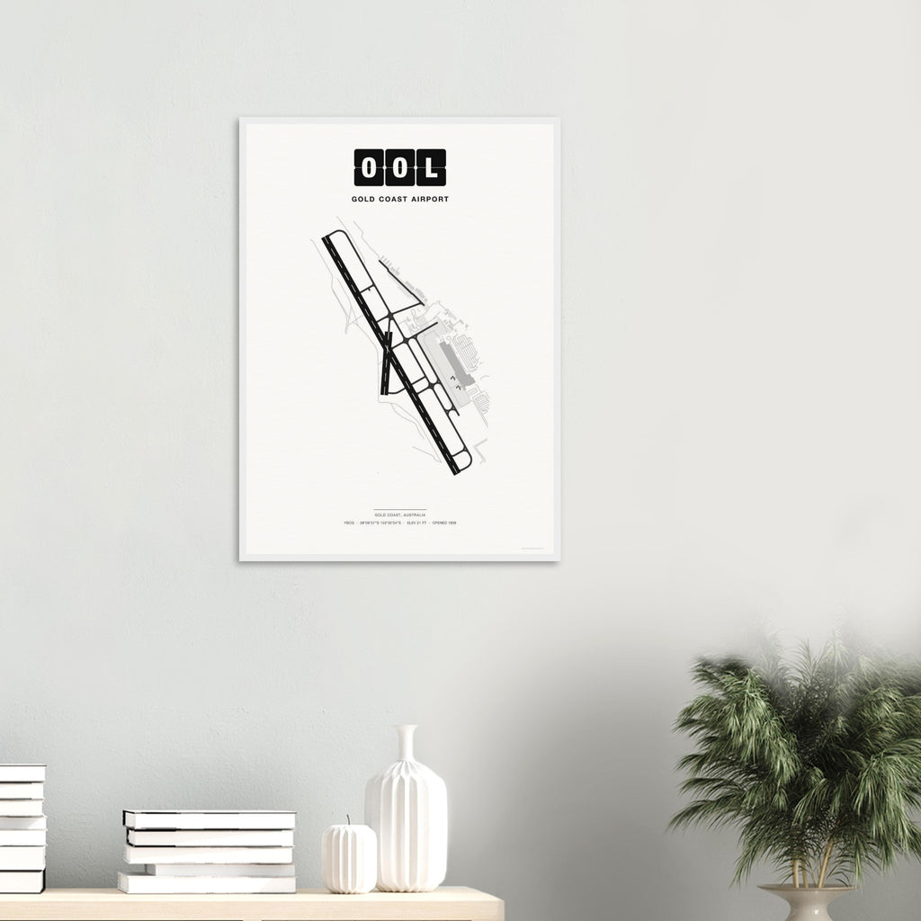 OOL Gold Coast Airport Map Poster - Classic