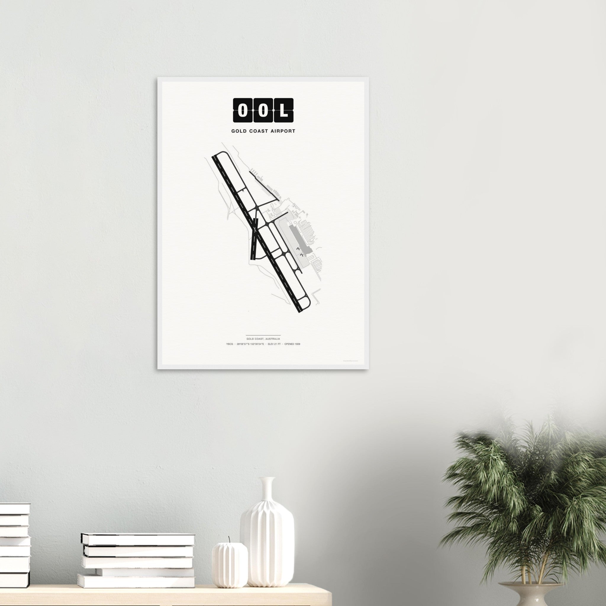OOL Gold Coast Airport Map Poster - Classic