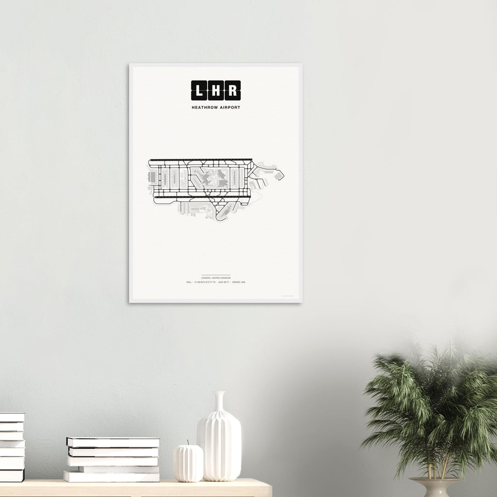 LHR Heathrow Airport Map Poster - Classic