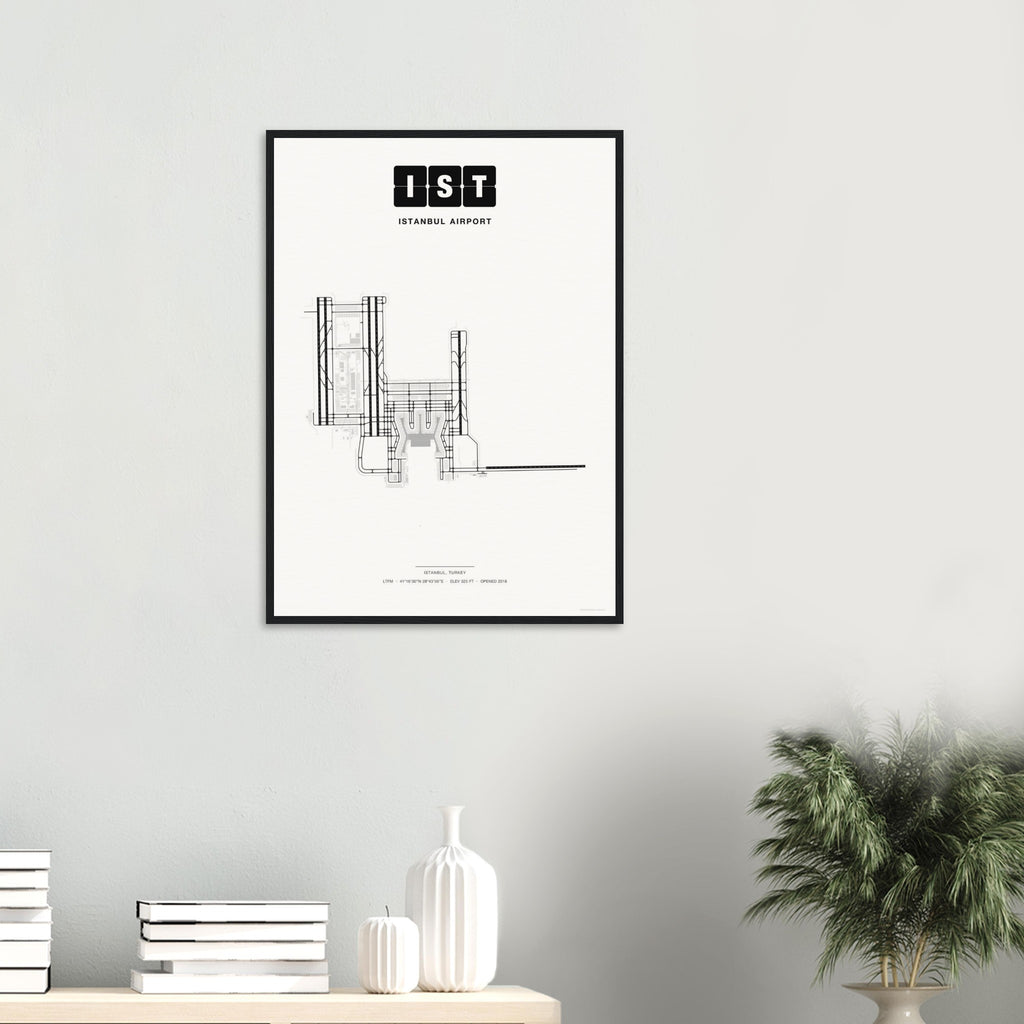 IST Istanbul Airport Map Poster - Classic
