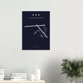 YYT St. John's International Airport Map Poster - Dark