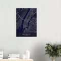 New York City Map Poster — Dark