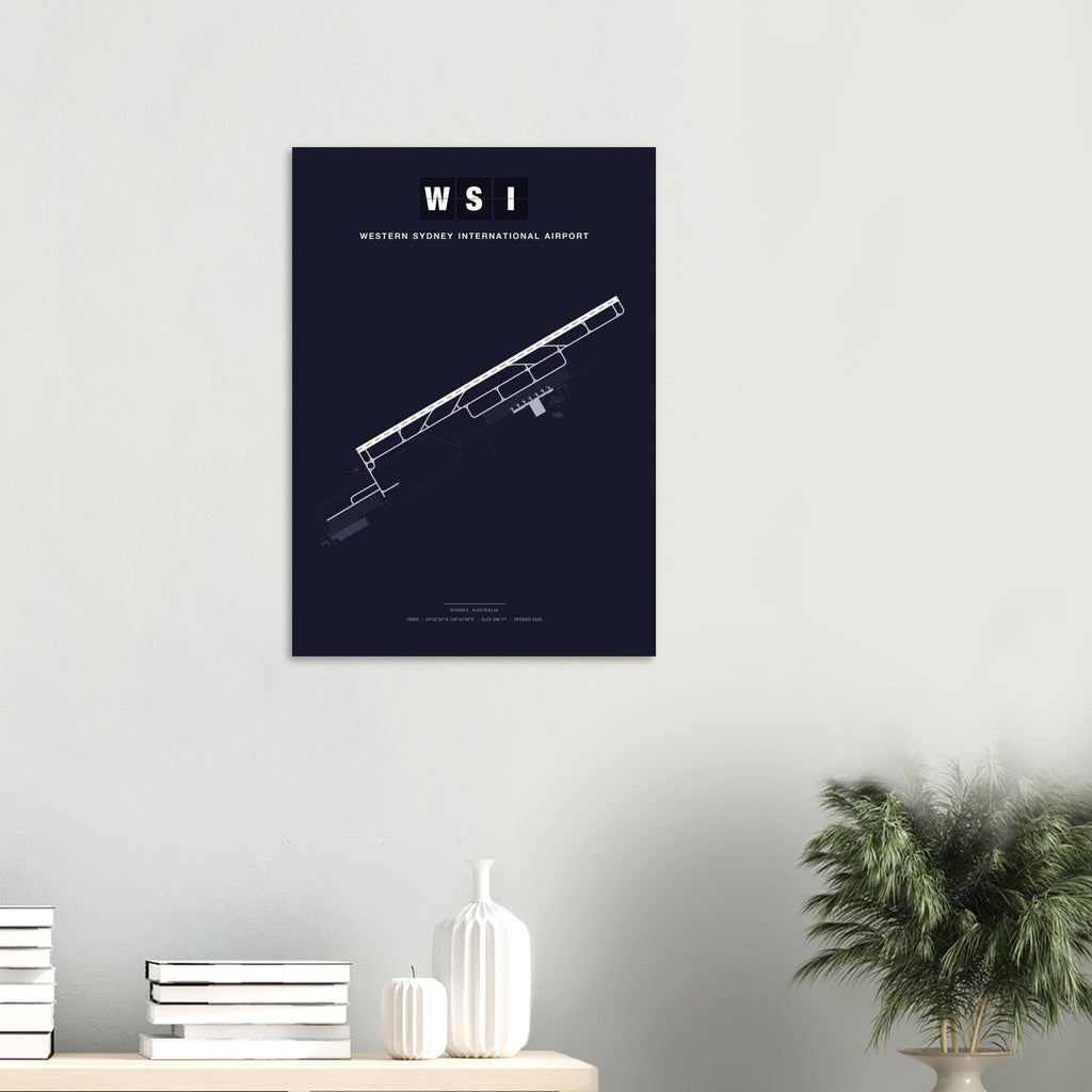 WSI Western Sydney International Airport Map Poster - Dark