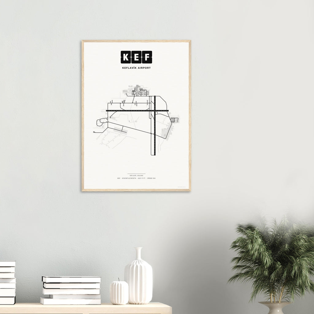 KEF Keflavík Airport Map Poster - Classic
