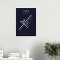 CHC Christchurch Airport Map Poster - Dark