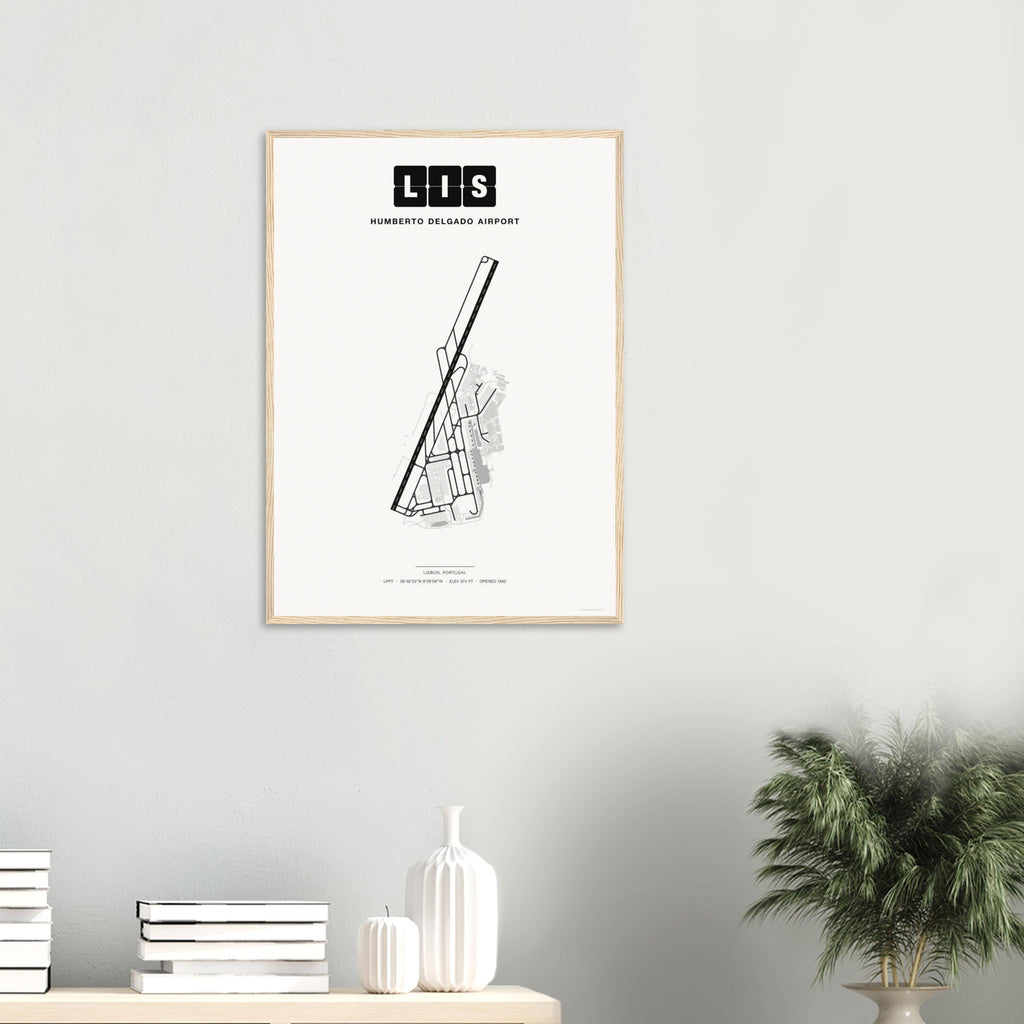 LIS Humberto Delgado Airport Map Poster - Classic