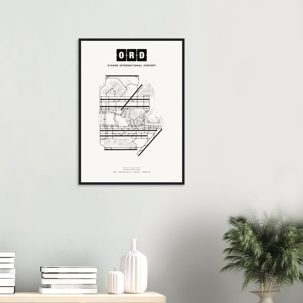 ORD O'Hare International Airport Map Poster - Classic
