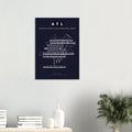 ATL Hartsfield-Jackson Atlanta International Airport Map Poster - Dark