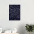 Birmingham Map Poster — Dark