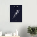 SNA John Wayne Airport Map Poster - Dark