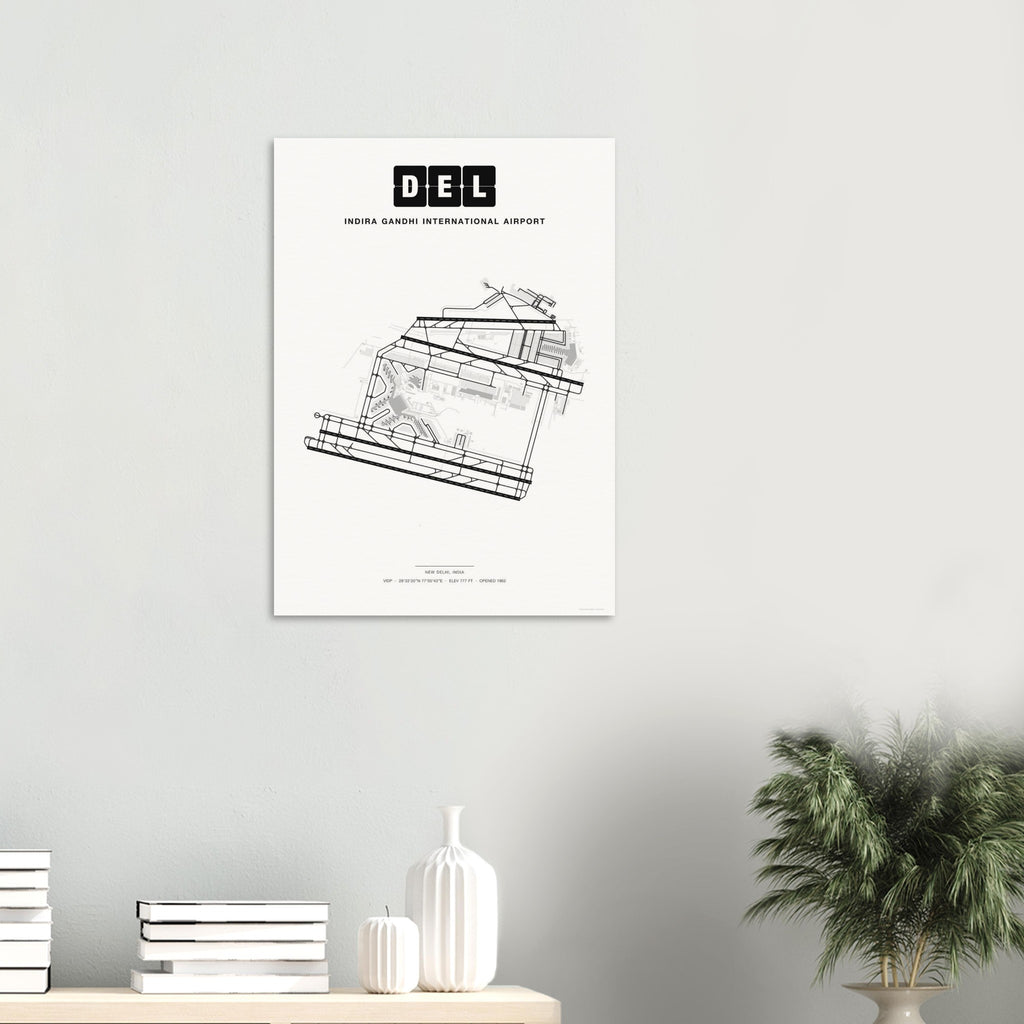 DEL Indira Gandhi International Airport Map Poster - Classic