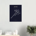 CPH Copenhagen Airport Map Poster - Dark