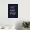 ORD O'Hare International Airport Map Poster - Dark