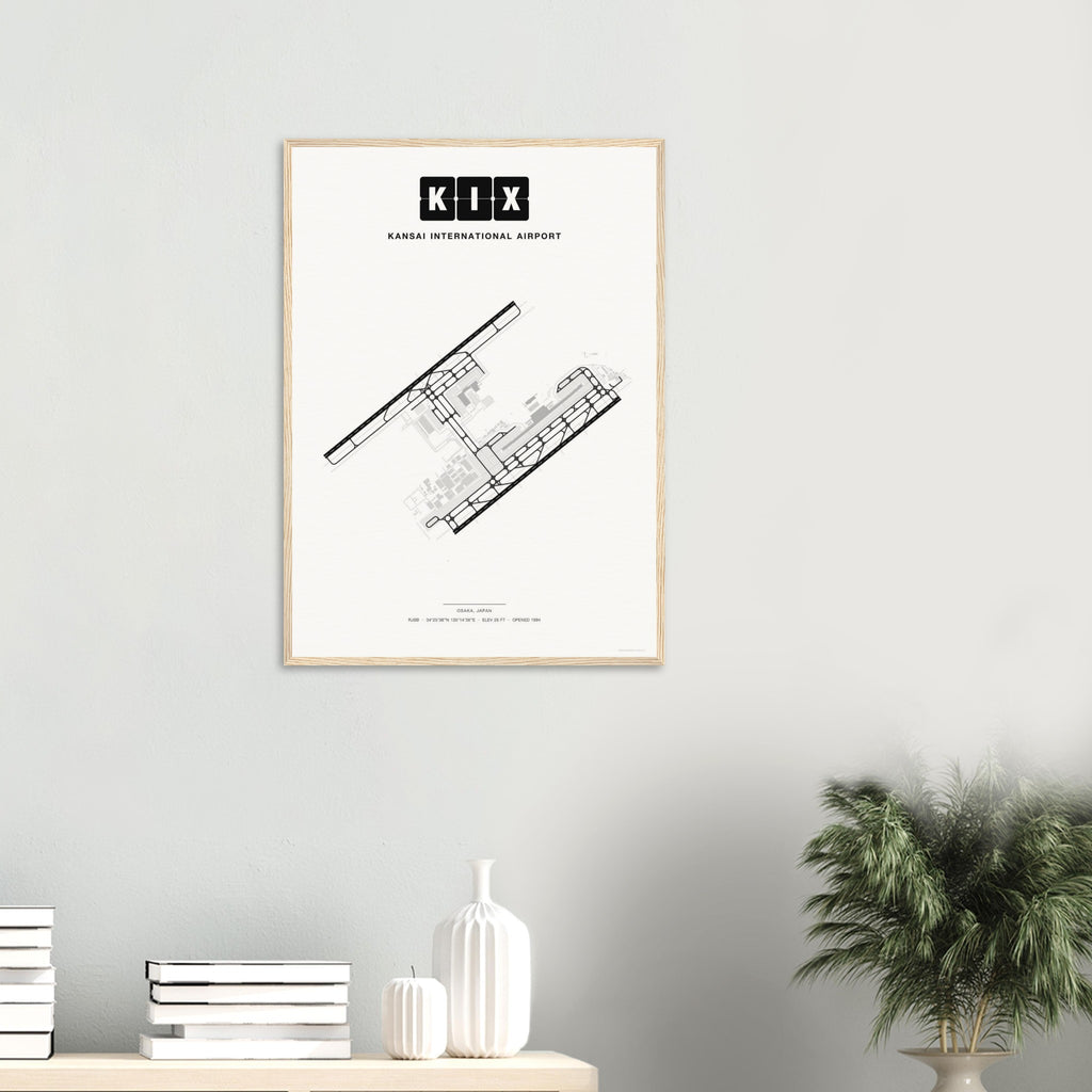 KIX Kansai International Airport Map Poster - Classic