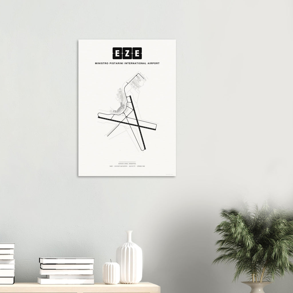 EZE Ministro Pistarini International Airport Map Poster - Classic