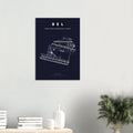 DEL Indira Gandhi International Airport Map Poster - Dark