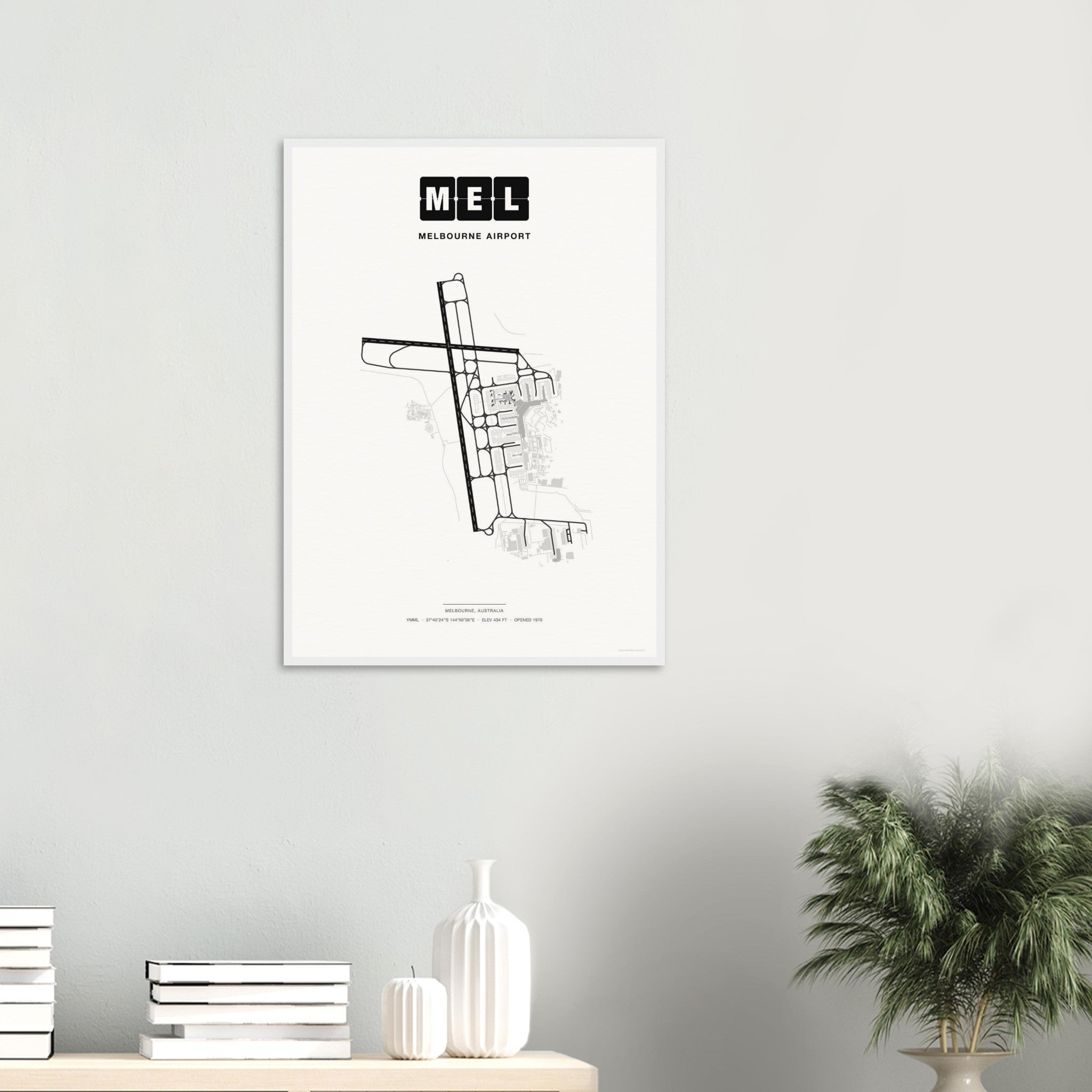 MEL Melbourne Airport Map Poster - Classic