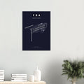 FRA Frankfurt Airport Map Poster - Dark