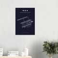 HKG Hong Kong International Airport Map Poster - Dark
