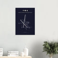 YWG Winnipeg Richardson International Airport Map Poster - Dark
