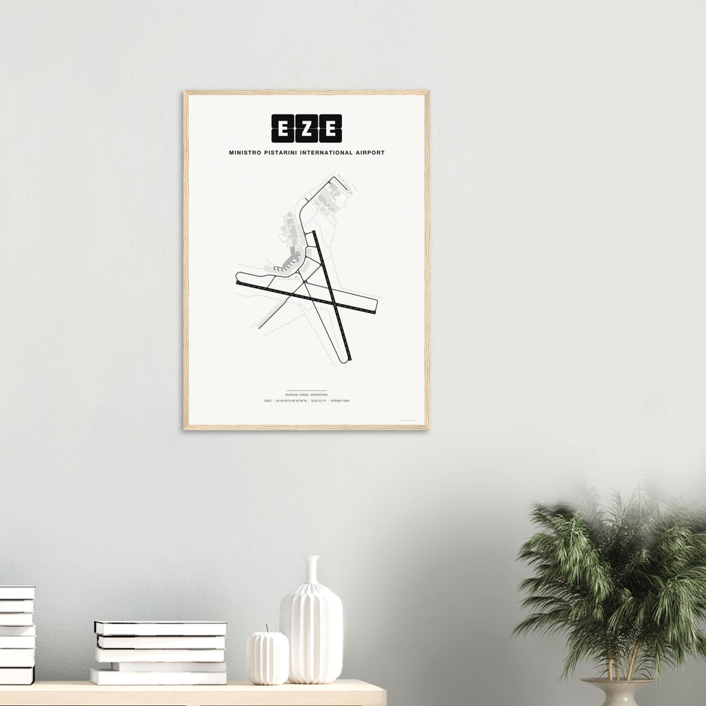 EZE Ministro Pistarini International Airport Map Poster - Classic