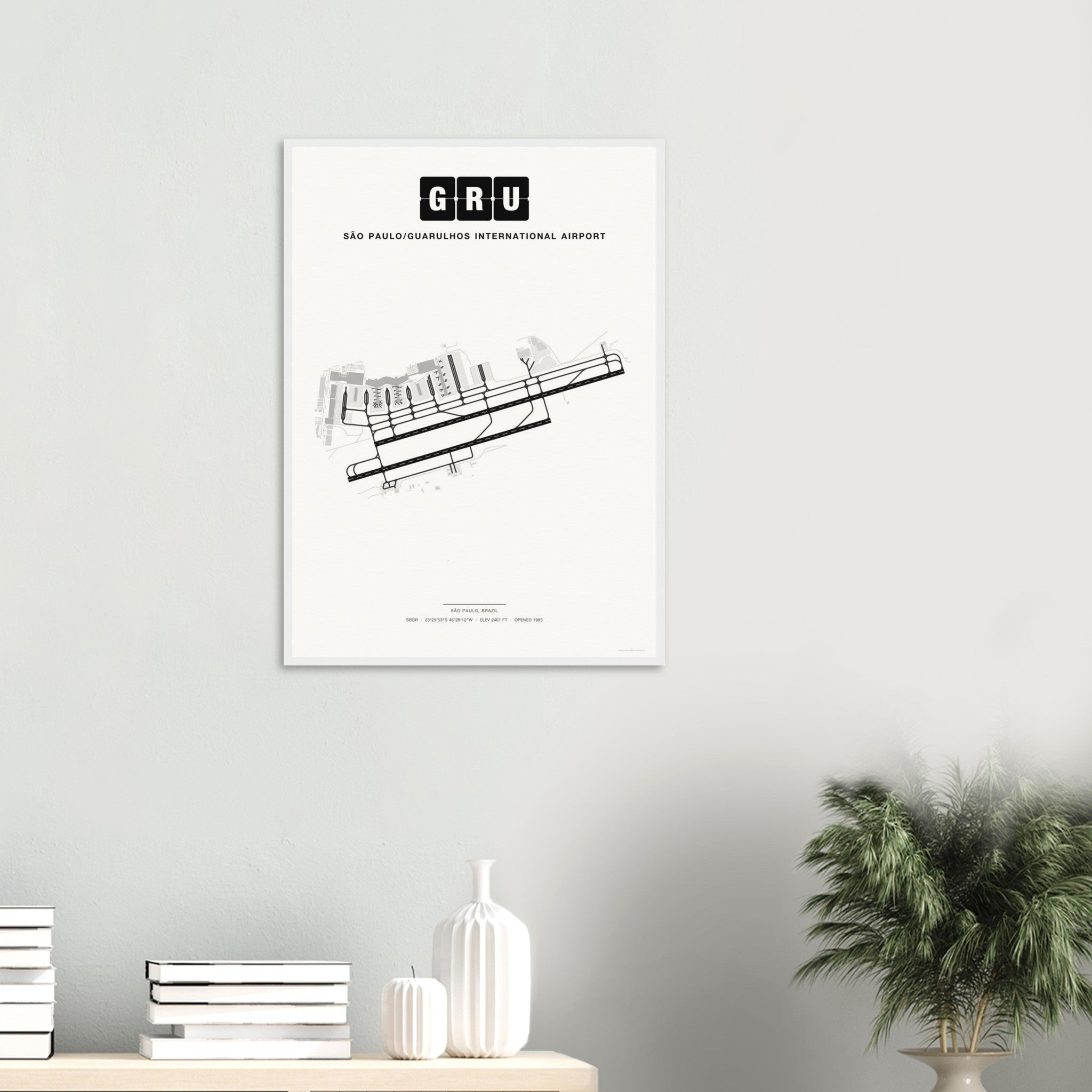 GRU São Paulo/Guarulhos International Airport Map Poster - Classic