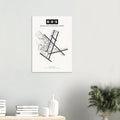 BOS Boston Logan International Airport Map Poster - Classic