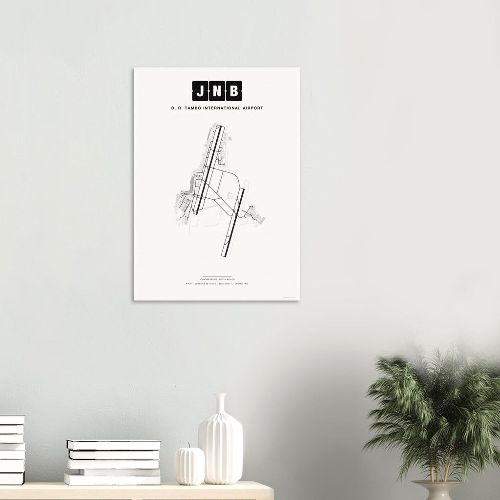 JNB O. R. Tambo International Airport Map Poster - Classic