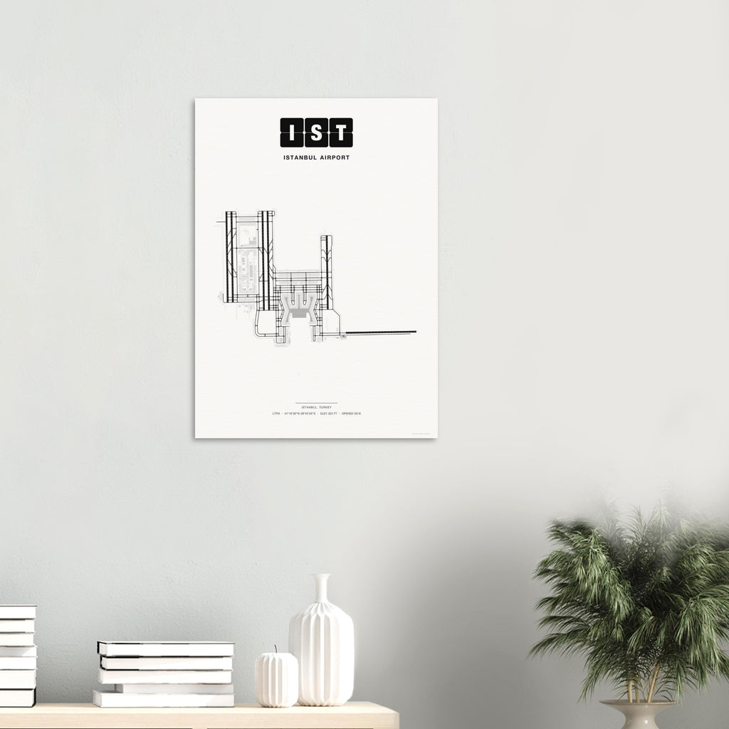 IST Istanbul Airport Map Poster - Classic