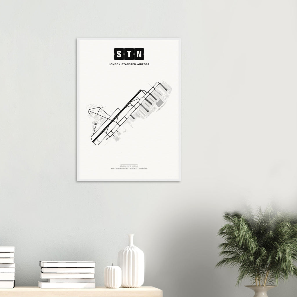 STN London Stansted Airport Map Poster - Classic