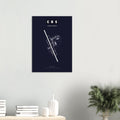 CNS Cairns Airport Map Poster - Dark