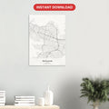 Reykjavik map digital download — Classic style, instant download
